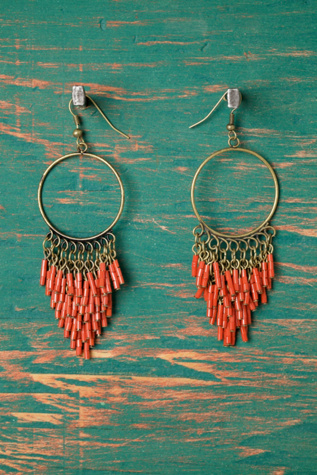 Amdo Beaded Hoops