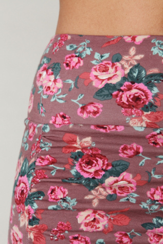 Large Vintage Floral Scrunch Skirt