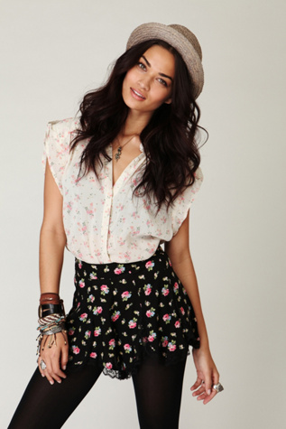Lacey Petals Layering Skort