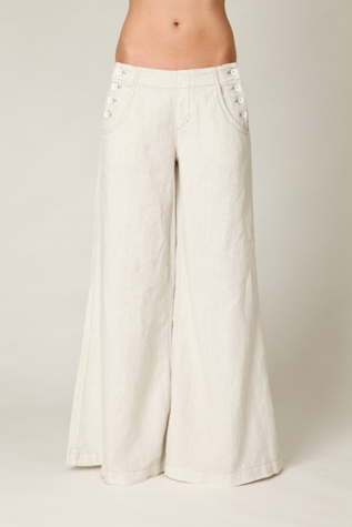 Wideleg Linen Sailor Pant