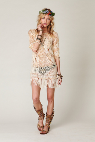 Thatched Fringe Dress