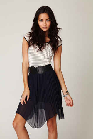 Asymmetrical Pleated Skirt