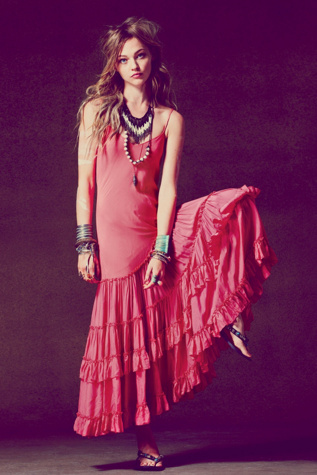 Tracks of My Tiers Maxi Dress