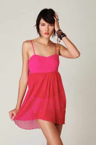 Pleated Herringbone Slip