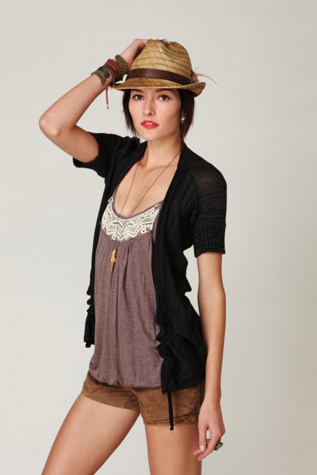 Short Sleeve Scrunch Cardigan