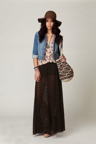 Ripped Up Maxi Skirt