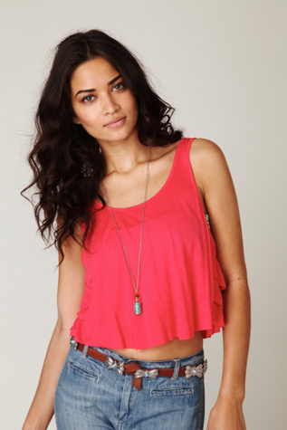 In the Crop Ruffle Top