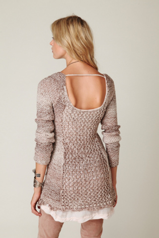 Scoop Back Knit 2fer Tunic