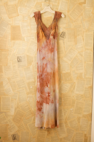 Vintage 1940s Hand Dyed Gown