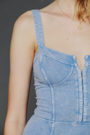 Denim Corset Bodycon Slip