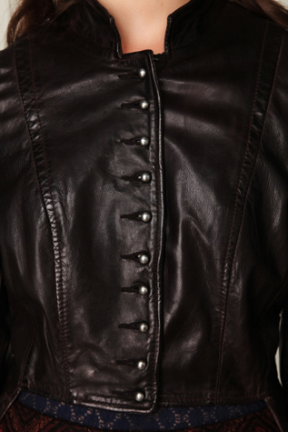 Muubaa Military Leather Jacket