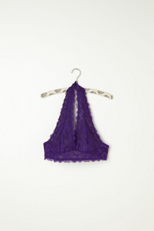 Galloon Lace Halter Bra