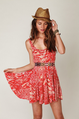 Animal Godet Tank Dress