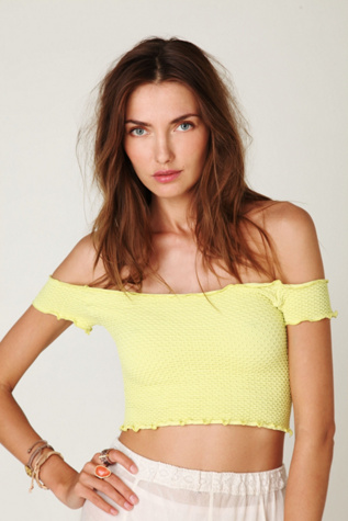 Smocked Seamless Crop Top