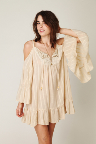 Angel Wings Open Shoulder Dress