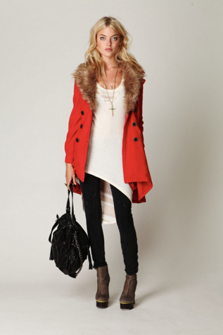 Seamed Knit Skinny Pants with Side Zippers