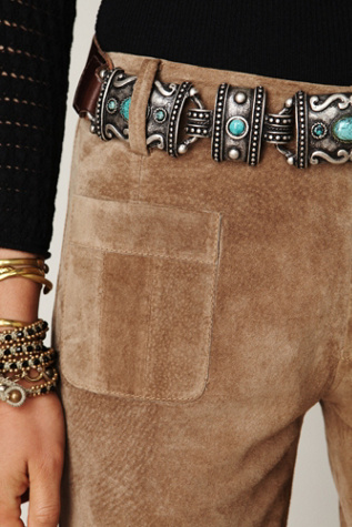 Suede High Waist Wideleg