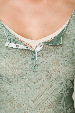 Floral Burnout Henley