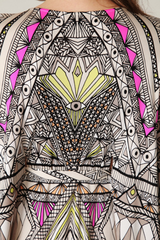 Long Printed Kaftan Dress