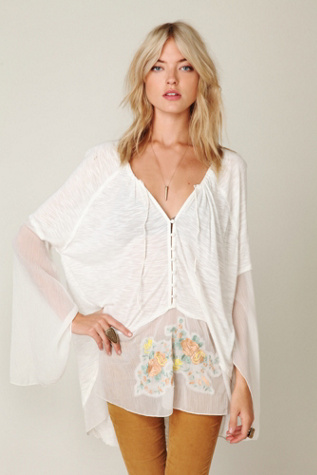 Meadow Embroidered Chiffon Top
