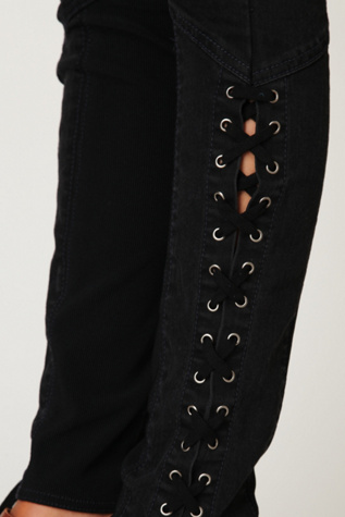 FP High Waist Lace Up Rocker Jean