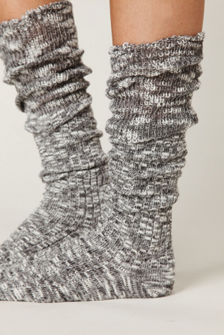 Heather Marl Slouch Sock