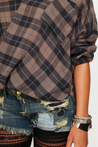 Plaid Wrap Top