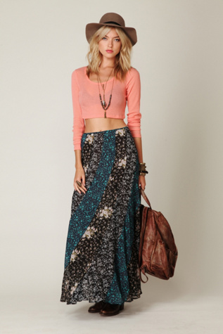 Pieced Together Maxi Skirt
