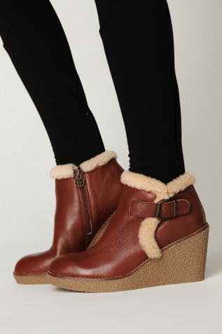 Tumbled Wedge Ankle Boot