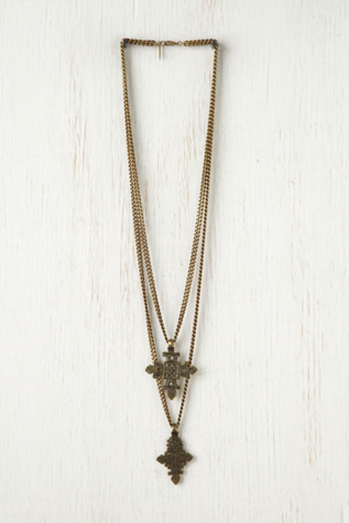 Ethiopian Double Cross Necklace