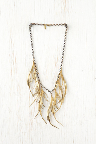 Brass Feather Bib