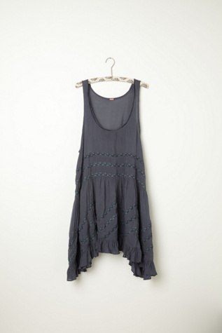 Voile and Lace Trapeze Slip