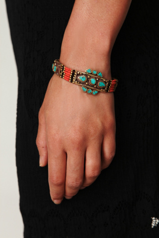 Coral Moon Shield Bracelet