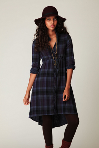 Free People Traveling Rodeo Plaid Dress