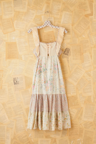 Vintage Printed Tiered Hippie Dress