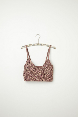 Textured Foil Crop Bra