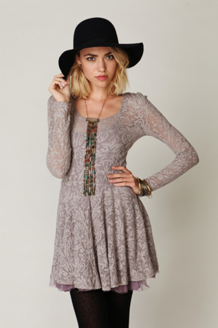 Floral Lace Fit and Flare Dress
