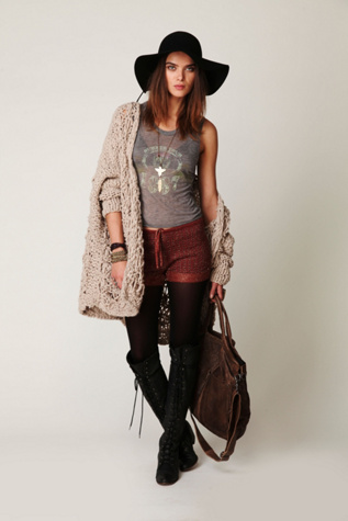 Lurex Sweater Shorts