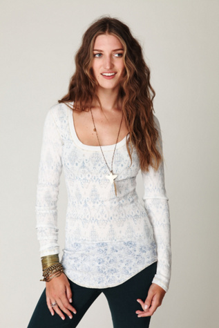 We The Free Border Print Thermal