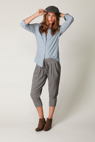 Grey Heather Sports Capri