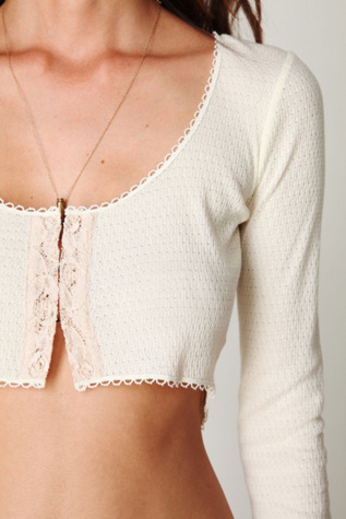 Lacey Knit Lounge Crop Top