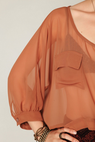 2-Pocket Sheer Crop Top