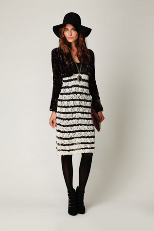 Crochet and Lace Sweater Dress