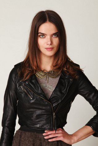 Cropped Biker Jacket