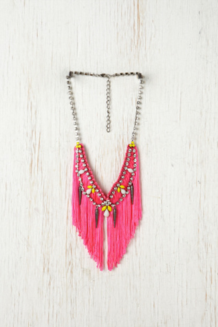 Rhinestone Fringe Bib