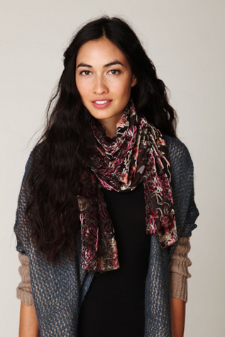 Oriental Flower Scarf