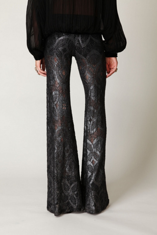 Metallic Lace Bell Bottom