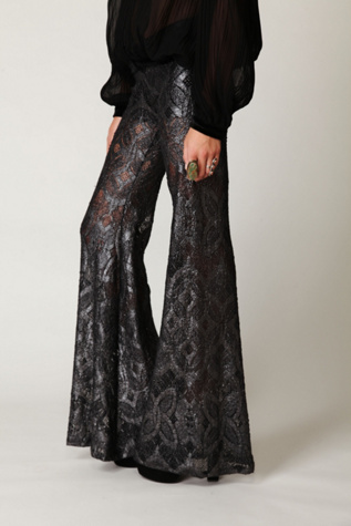 Metallic Lace Bell Bottom
