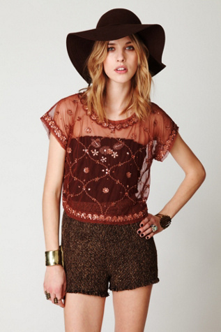 Crafty Embellished Crop Tee