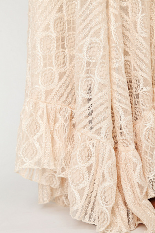Two Tone Pieced Lace Maxi